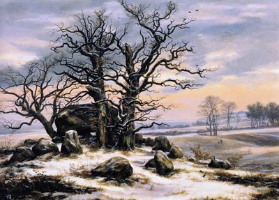 Megalith Grave in Winter by Caspar David Friedrich